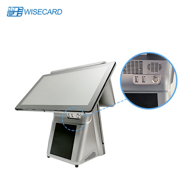 Black Windows Touch Screen POS Wifi Bluetooth Dual Screen POS System Terminal