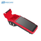 Red Android Handheld POS Machine With Fingerprint Scanner