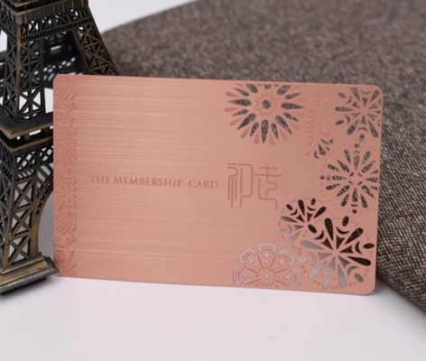85x54mm Aluminium Business Card Offset Printing Rose Metal with Magstripe