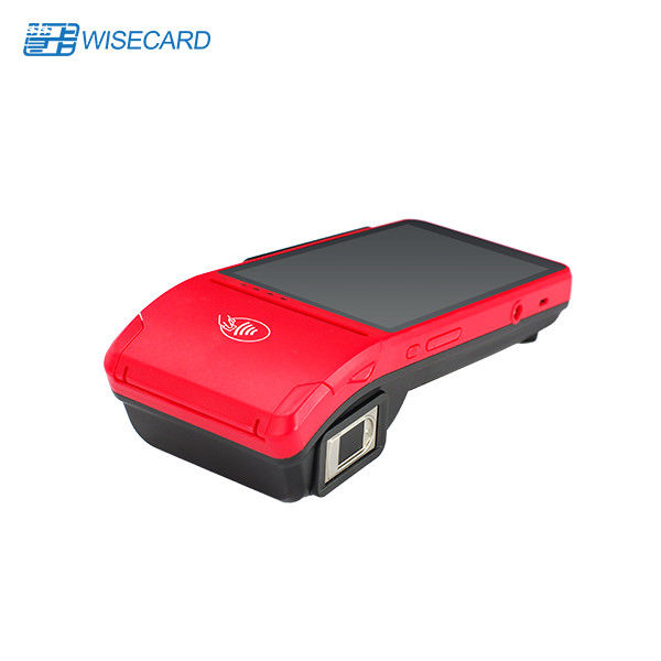 Red Android Smart POS Terminal , POS With Fingerprint Reader