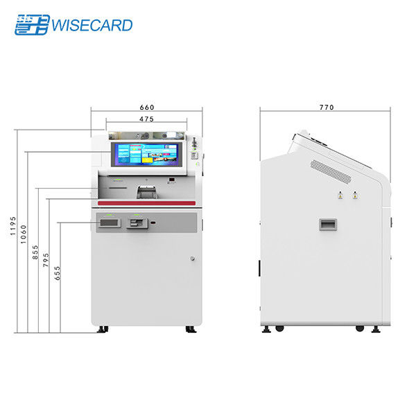 19 Inch TFT LED Touch Screen ATM Machine For Card Issuing