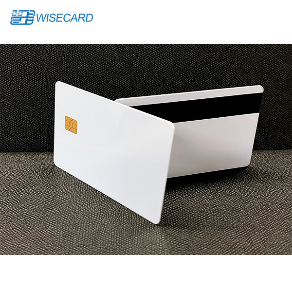 SLE4442 Pearl Chip Blank Magstripe Cards W HiCo 2 Track Silver Mag Stripe