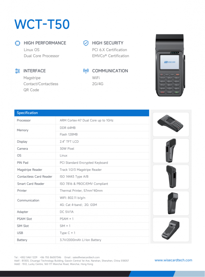 Linux Pos Terminals 5800mAh Payment Linux POS Terminal 5.5in 8M Pixel Portable Android ...